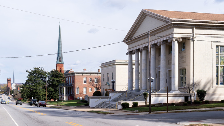 Historic downtown Danville in Virginia