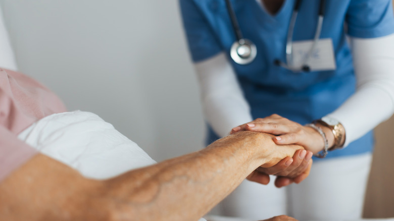 Elders receiving professional care