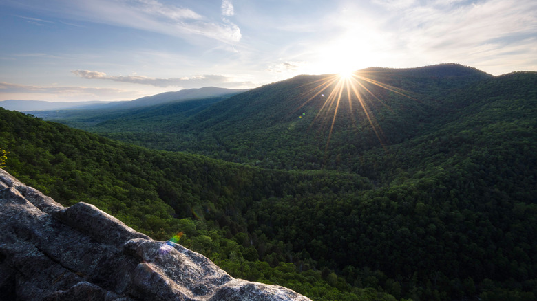 Forested mountains near Fort Valley Virginia