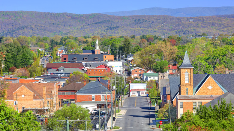 Downtown Blacksburg in Virginia
