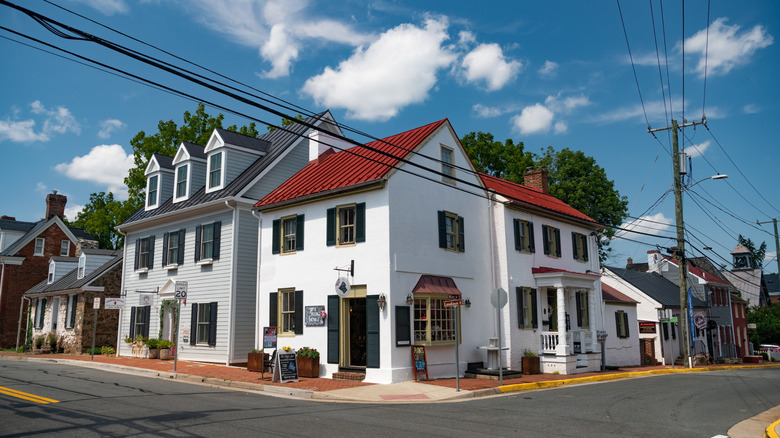 Historic houses in old Leesburg, Virginica