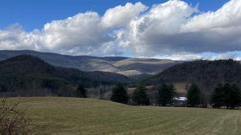 Mountain scenery at Hayfields State Park in Virginia