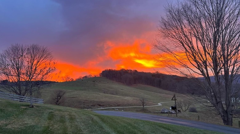 sunset over Draper, VA
