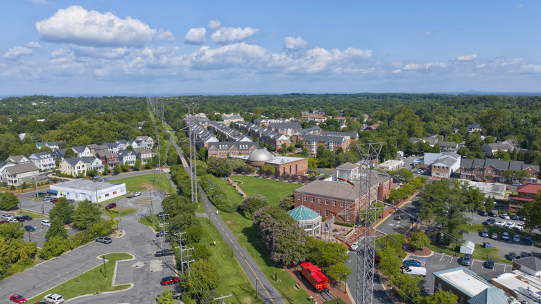 Aerial view of Herndon, VA