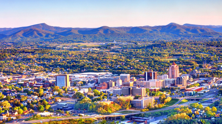 Aerial view of Roanoke, Virginia