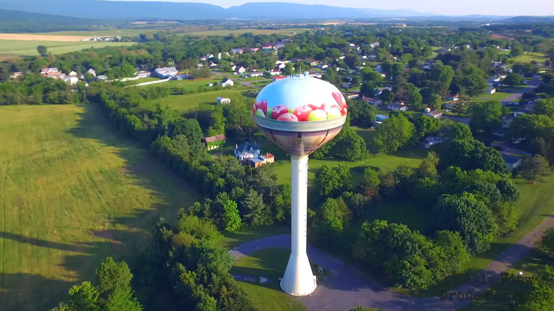 Aerial view of Mount Jackson, VA