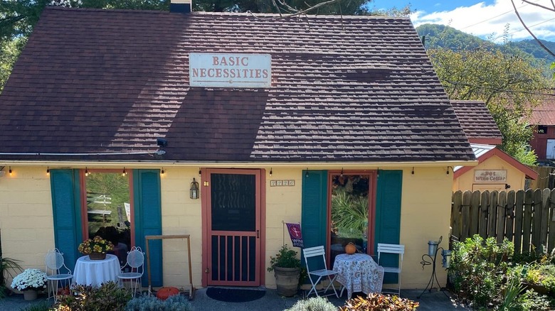 Exterior view of Basic Necessities restaurant in Nellysford