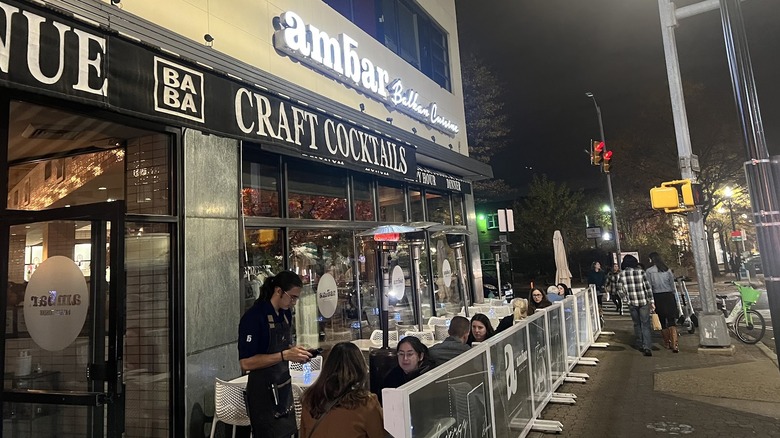 The exterior of Ambar, a Balkan restaurant in the Clarendon-Courthouse neighborhood of Arlington, VA