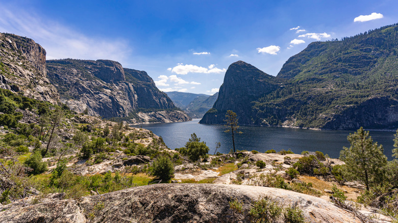 View of Hetch Hetchy Valley from the Wapama Falls Trail in Yosemite