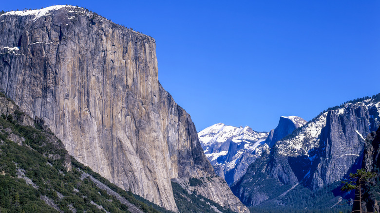 View of El Capitan, Half Dome, and Bridalveil Falls from Yosemite National Park's Inspiration Point