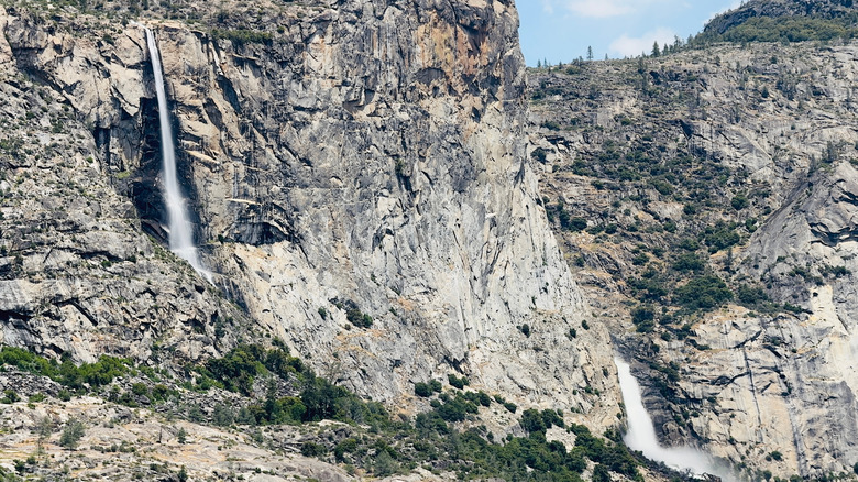 The two-tiered Wapama Falls in the Hetch Hetchy area of Yosemite