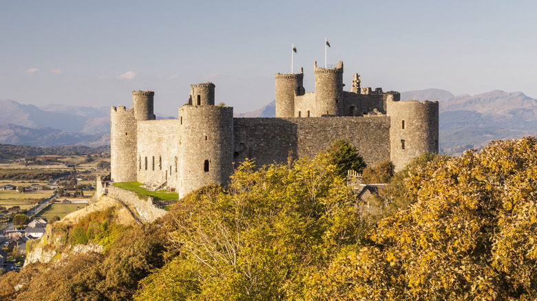 Harlech Castle in Eryri National Park, Wales
