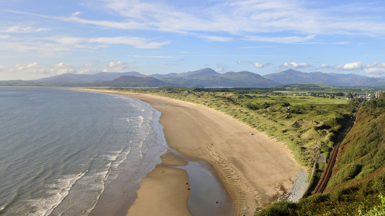 Harlech Beach in Eryri National Park, Wales