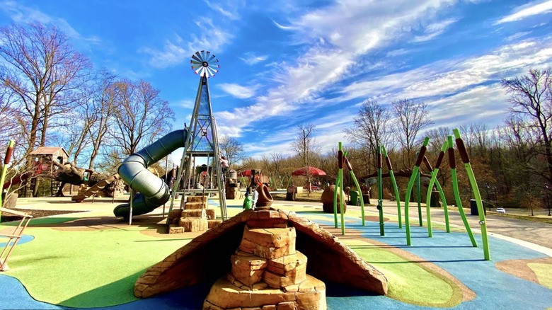 Playground features at Woodland Wonderland Playground