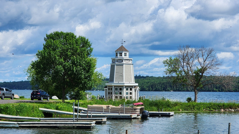 Walker City Lighthouse overlooking Leech Lake in Walker, Minnesota