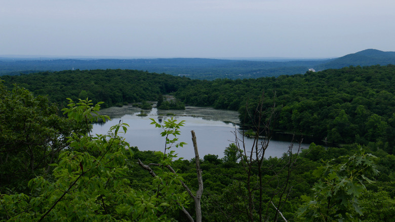 View of Wanaque Lake at Ramapo Mountain State Forest in Wanaque, New Jersey