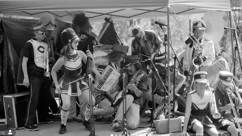 A band performing at the Chicago Secret River Show, Avondale, Chicago