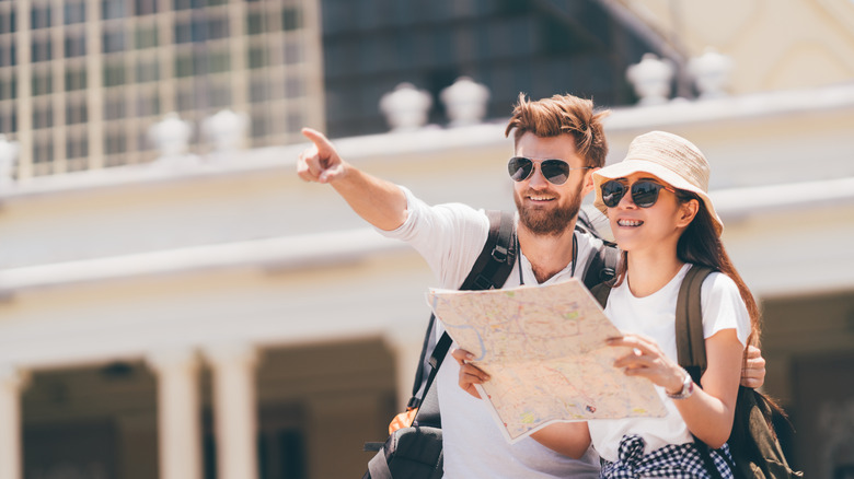 Couple sightseeing in Italy