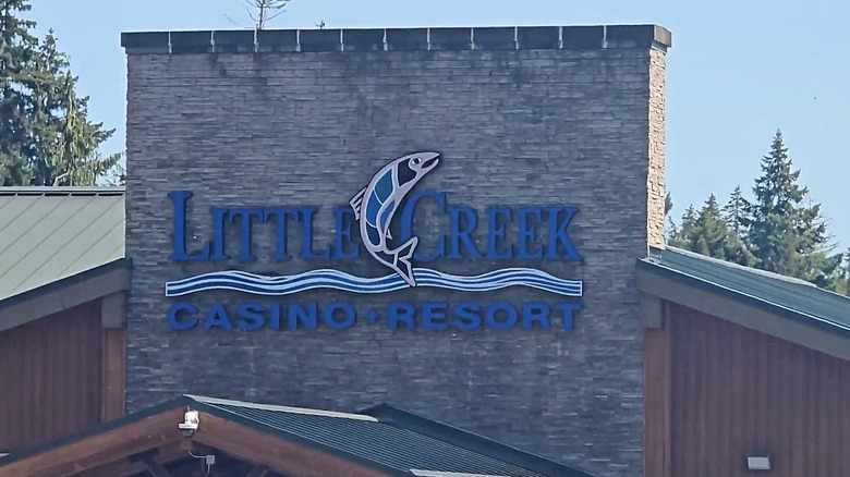 The sign of the Little Creek Casino Resort in Shelton.