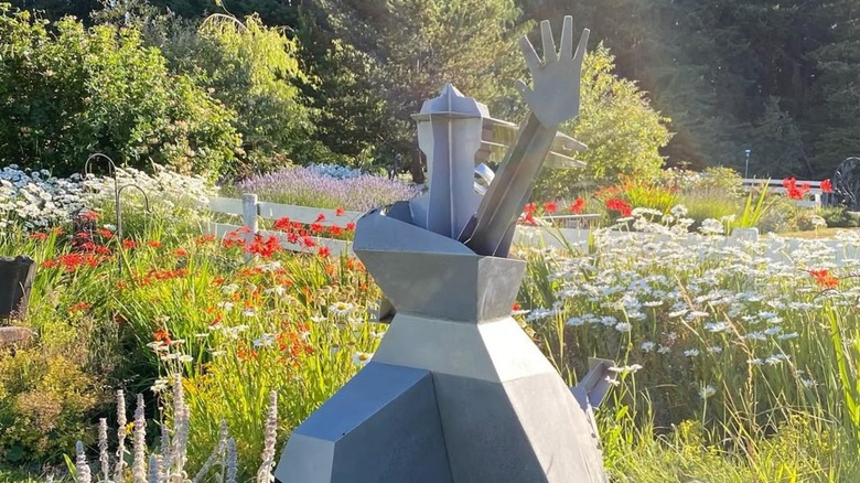 One of the sculptures in San Juan Islands Sculpture Park
