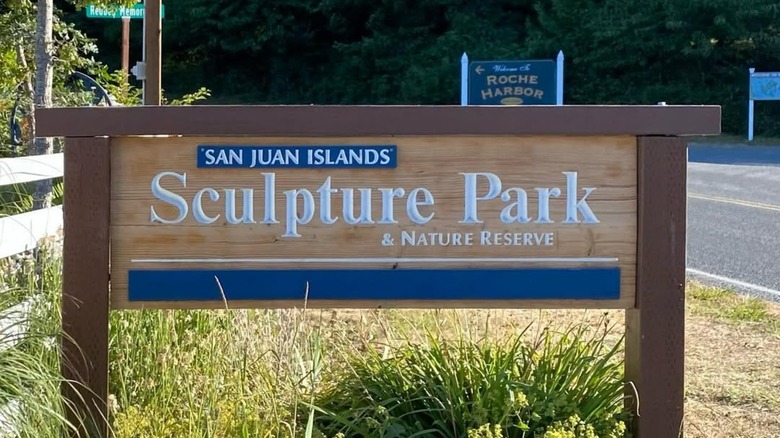Signage for San Juan Islands Sculpture Park