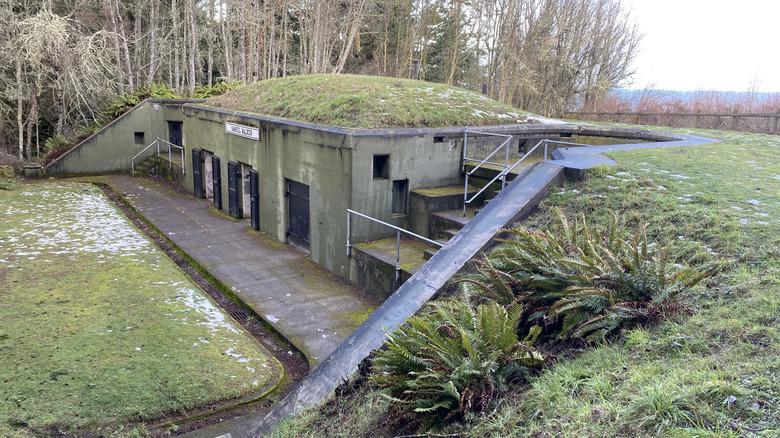Abandoned military building at Fort Worden Historical State Park