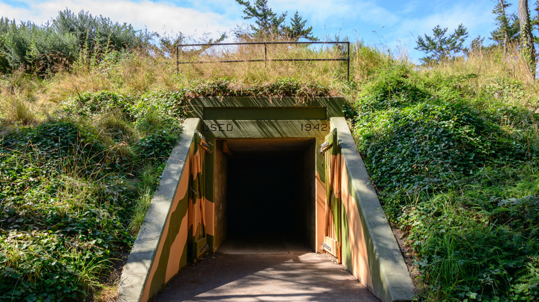 Entrance of a bunker at Fort Ebey State Park, Washington State