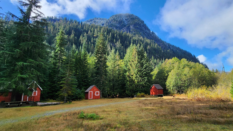 Buildings in Monte Cristo ghost town in Washington