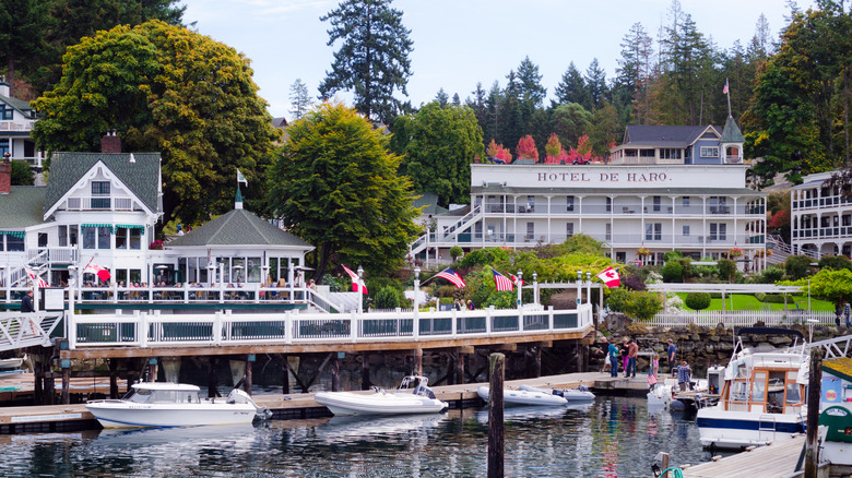 The small town of Roche Harbor on San Juan Island