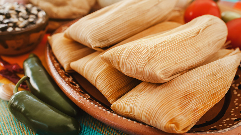Tamales on a plate