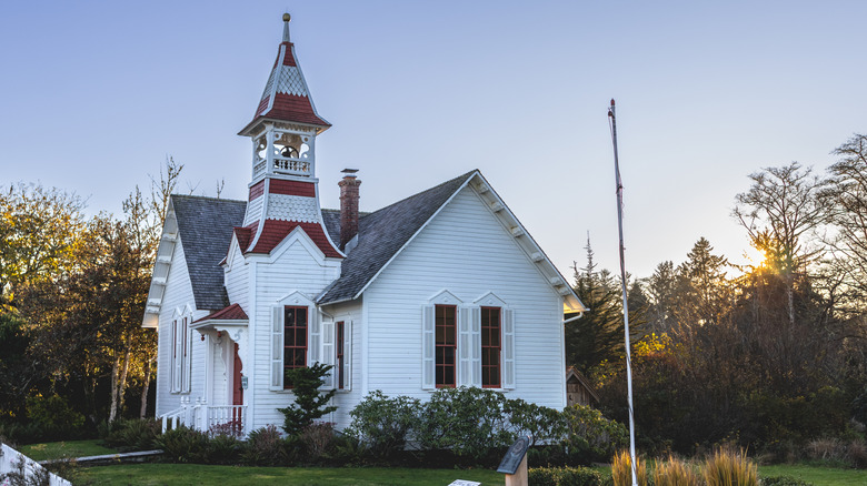 Exterior of the Oysterville Church in Oysterville, Washington