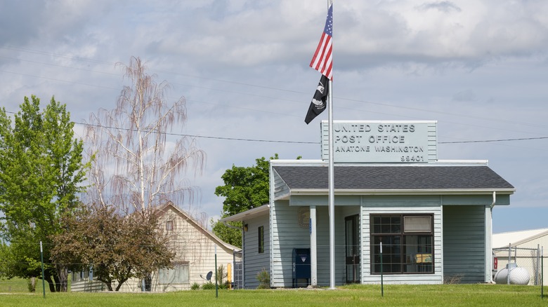 A small post office in Anatone, Washington