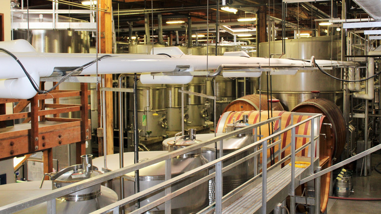 a winery production area in Woodinville