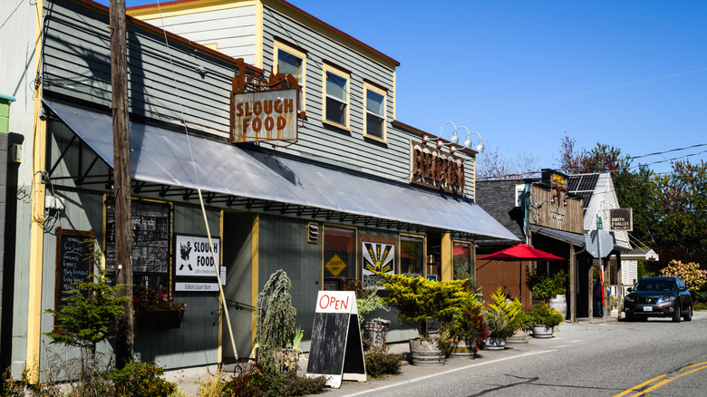 Storefronts in Edison, Washington