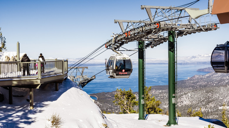 The sightseeing deck at Heavenly's gondola