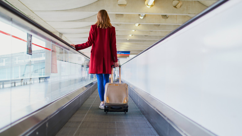 Passenger on a walkalator