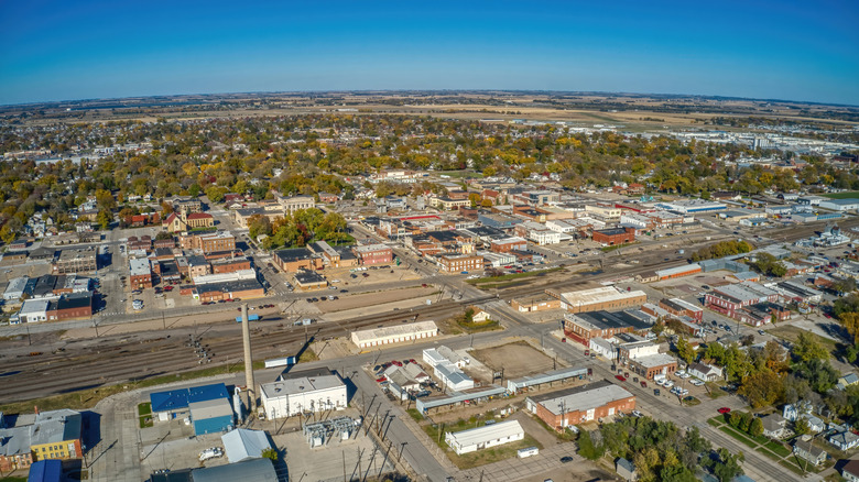 Aerial view of Columbus, Nebraska