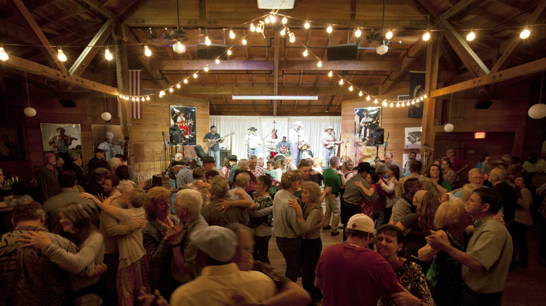 Seniors dancing to a zydeco band in a Lafayette, Louisiana dancehall
