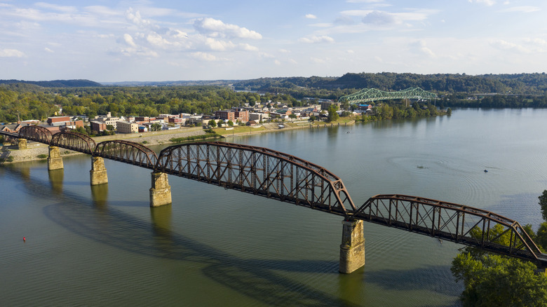 downtown Point Pleasant on the banks of the Ohio River