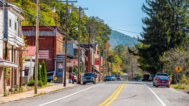 Buildings on Main Street in Durbin, West Virginia