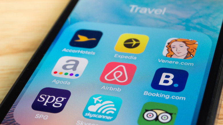 Airbnb app on phone