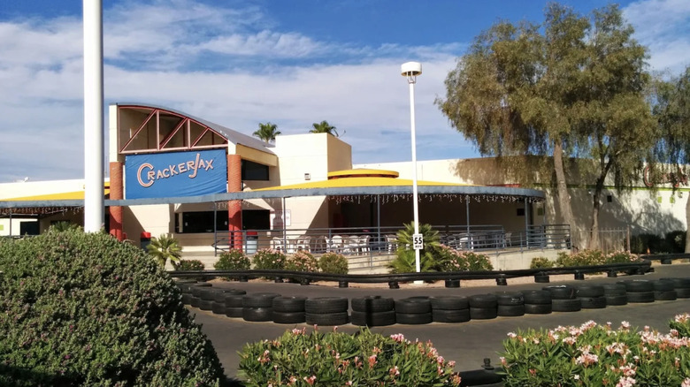 Exterior view of the entrance of CrackerJax, a former amusement park in Scottsdale, Arizona.