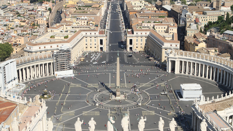 Panoramic view of St. Peter's square in Vatican City
