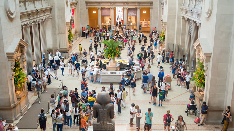 Metropolitan Museum of Art interior filled with people
