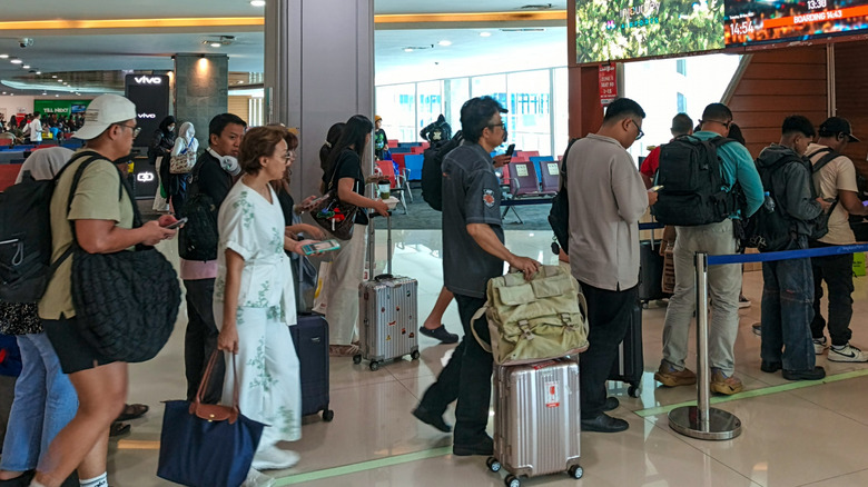 Airport departure gate