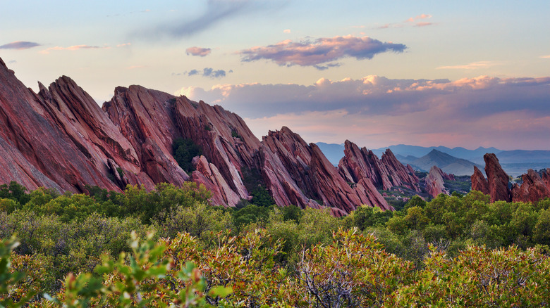Red sandstone formations at Roxborough State Park