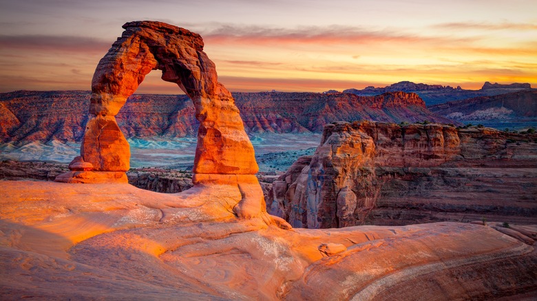 Arches National Park at sunset