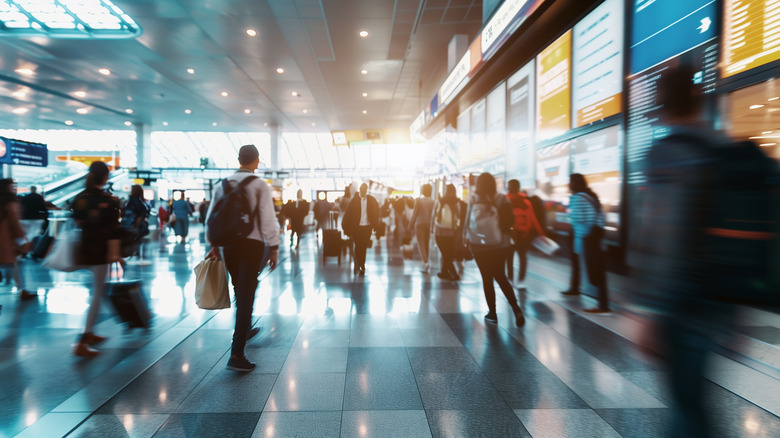 People in an airport