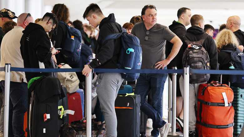 Line at airport security