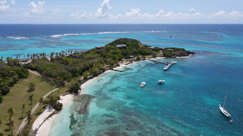 The tip of Petit St. Vincent in the Grenadines